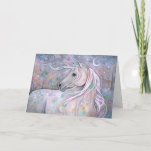 "Twinkling Lights" Unicorn Watercolor Fantasy Art Card
