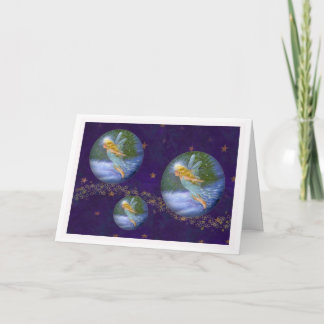 Twinkling Magical Winter Fairy Holiday Card