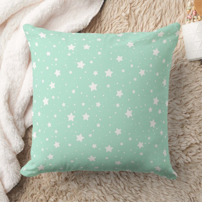 Twinkling Starry Night Sky Pattern Throw Pillow (Blanket)