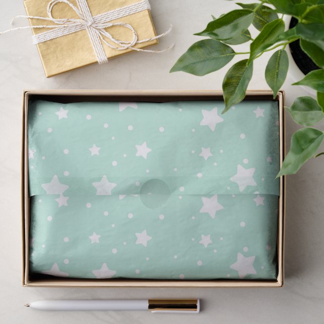 Twinkling Starry Night Sky Pattern Tissue Paper (Gift)