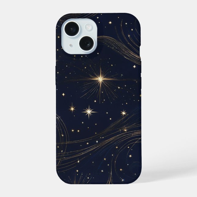 Twinkling stars iPhone 15 case (Back)