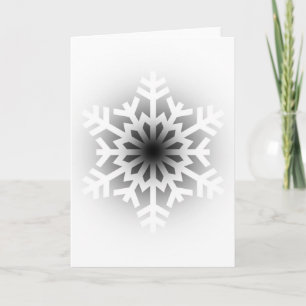 Twinkling White Snowflake Holiday Card