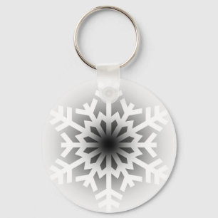 Twinkling White Snowflake Keychain