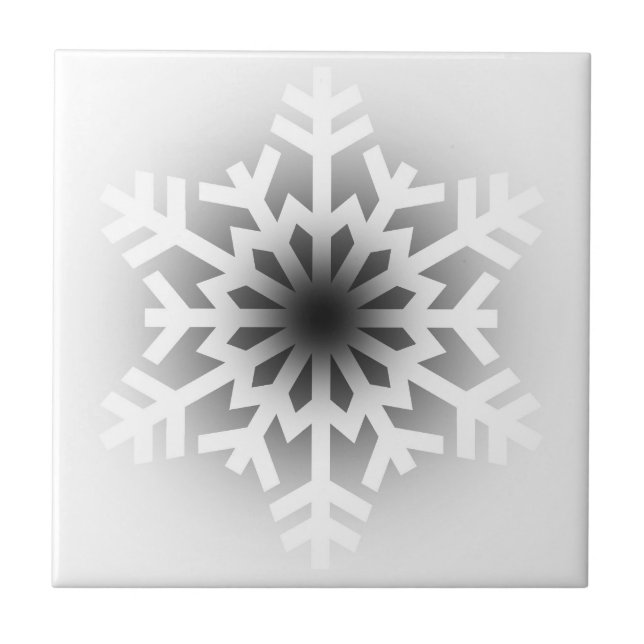 Twinkling White Snowflake Tile (Front)