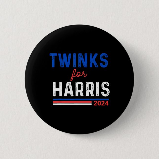 Twinks For Kamala Harris  2 Inch Round Button (Front)