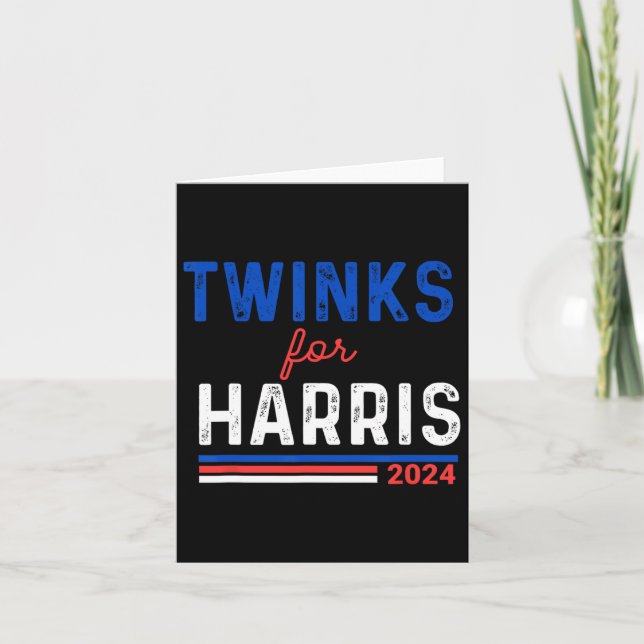 Twinks For Kamala Harris  Card (Front)
