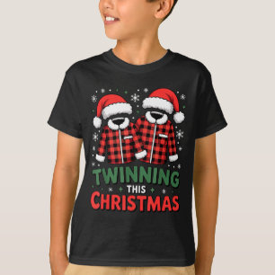 Twinning This Christmas Matching Family Holiday  T-Shirt