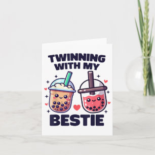 Twinning With My Bestie Boba Tea Girls Spirit Week Card