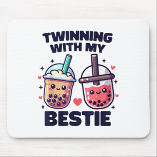 Twinning With My Bestie Boba Tea Girls Spirit Week Mouse Pad