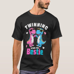 Twinning With My Bestie Cute Dinosaurs Spirit Week T-Shirt