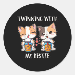 Twinning With My Bestie, Friends Spirit Week Girls Classic Round Sticker