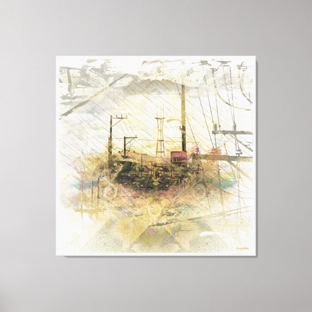 TwinPeaks SanFrancisco exploded Island Canvas Print (Front)