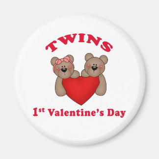 Twins 1st Valentine's Day Magnet