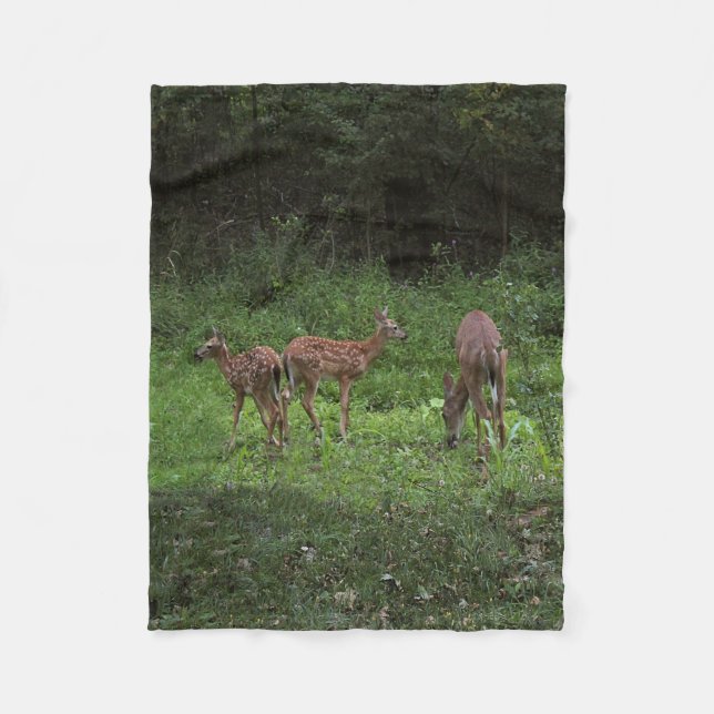 Twins and their Mama Fleece Blanket (Front)