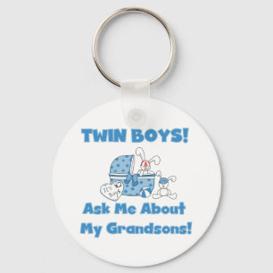 Twins-Ask About My Grandsons Tshirts and Gifts Keychain
