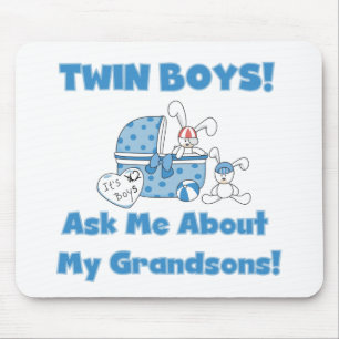 Twins-Ask About My Grandsons Tshirts and Gifts Mouse Pad