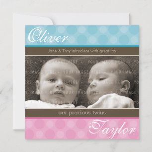 TWINS BABY ANNOUNCEMENT :: harmony 1SQ