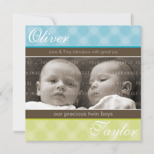 TWINS BABY ANNOUNCEMENT :: harmony 3SQ