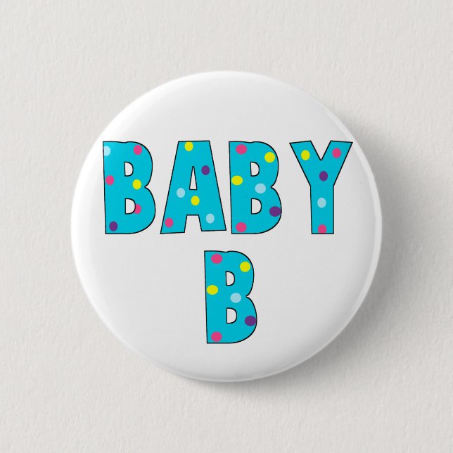 Twins Baby B Brights 2 Inch Round Button (Front)