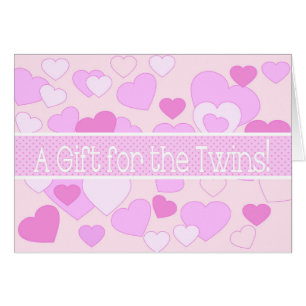 Twins Baby Shower Gift Card