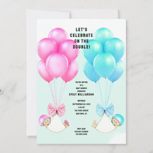 Twins Baby Shower Invitation