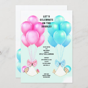 Twins Baby Shower Invitation