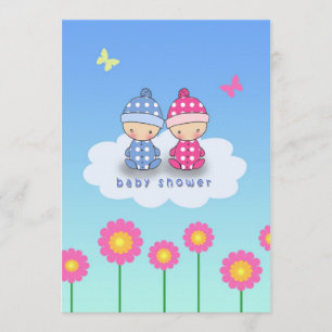 Twins Baby Shower Invitation
