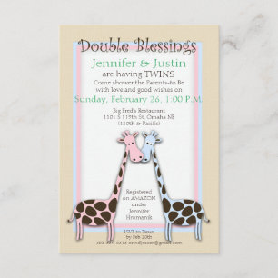 Twins Baby Shower (Jen) Invitation
