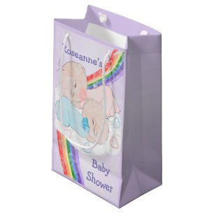 Twins Baby Shower Small Gift Bag