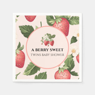 TWINS Berry Sweet Strawberry Baby Shower Napkin