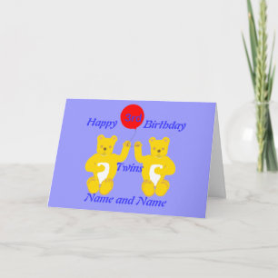 Twins Birthday Boys Card