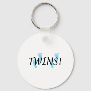 Twins (Blue Footprints) Keychain