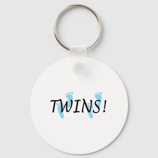 Twins (Blue Footprints) Keychain (Front)