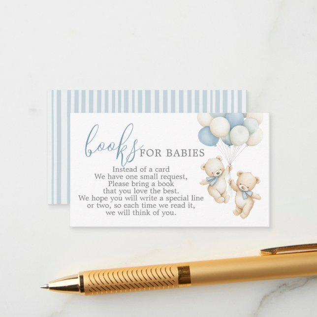 Twins Books for Babies Request Card (Front/Back In Situ)