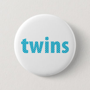TWINS COLLECTION - boys {aqua} 2 Inch Round Button