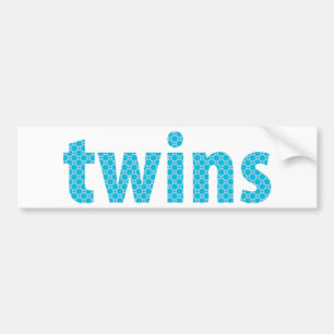 TWINS COLLECTION - boys {aqua} Bumper Sticker