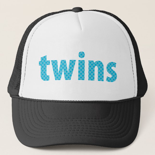 TWINS COLLECTION - boys {aqua} Trucker Hat (Front)