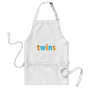 TWINS COLLECTION - boys {orange + aqua} Standard Apron