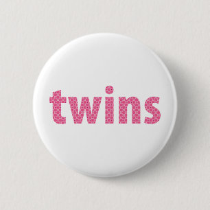 TWINS COLLECTION - girls {pink} 2 Inch Round Button