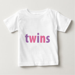 TWINS COLLECTION - girls {violet + pink} Baby T-Shirt