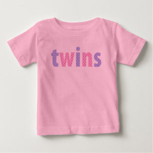 TWINS COLLECTION - girls {violet + pink} Baby T-Shirt