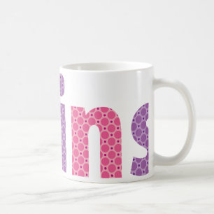TWINS COLLECTION - girls {violet + pink} Coffee Mug