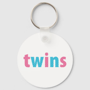 TWINS COLLECTION - mixed {aqua + pink} Keychain