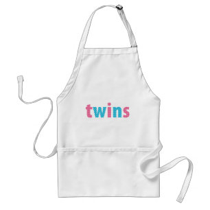 TWINS COLLECTION - mixed {aqua + pink} Standard Apron