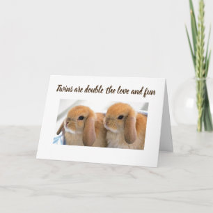 **TWINS** CONGRATULATIONS DOUBLE LOVE/FUN CARD