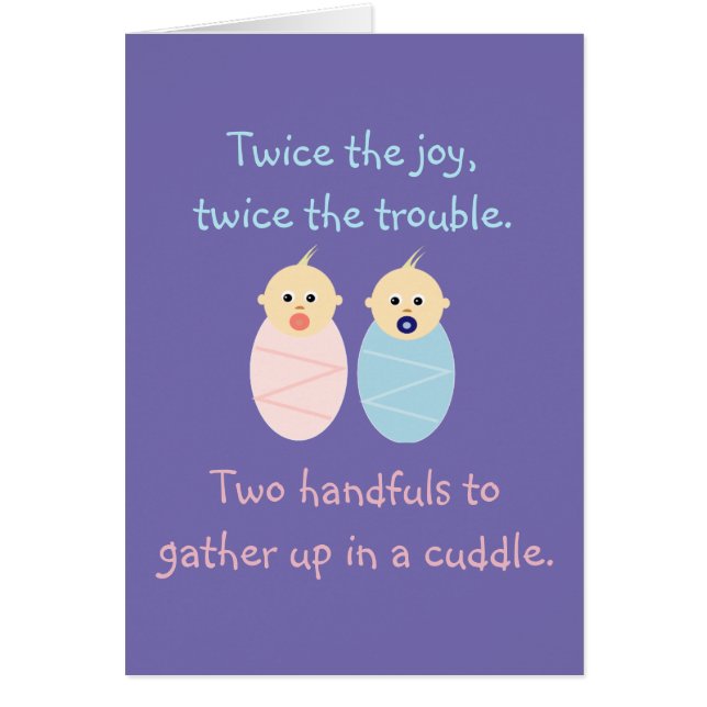 Twins = Deux fois le Joy Cute Poem (Devant)