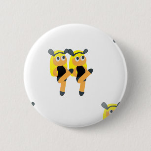 twins emoji 2 inch round button
