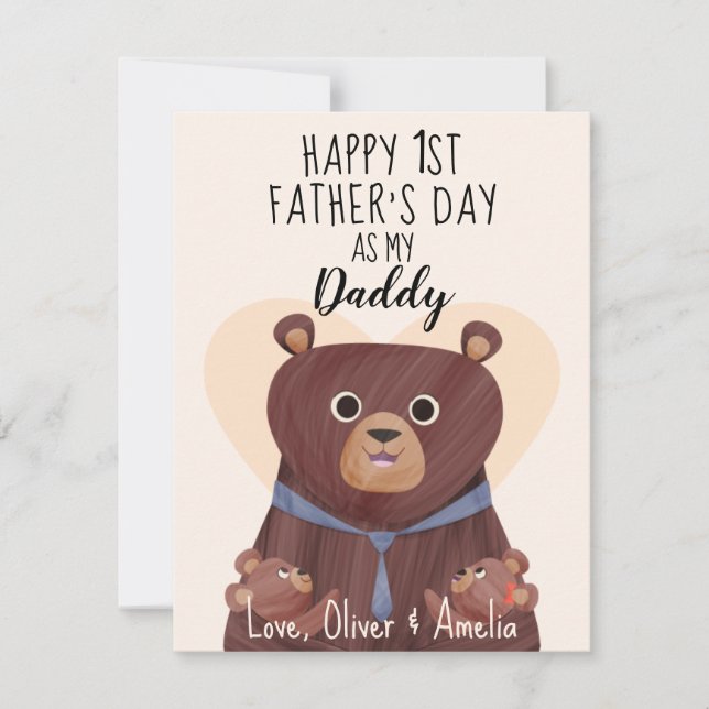 Twins Father's Day Card, First Fathers Day Card (Front)