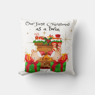Twins first Christmas cushion