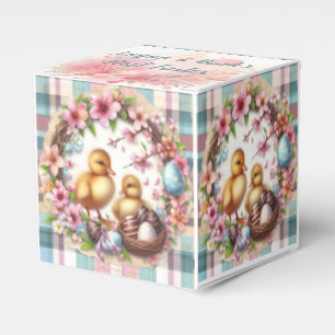 Twins First Easter Party - Two Ducklings Favor Box